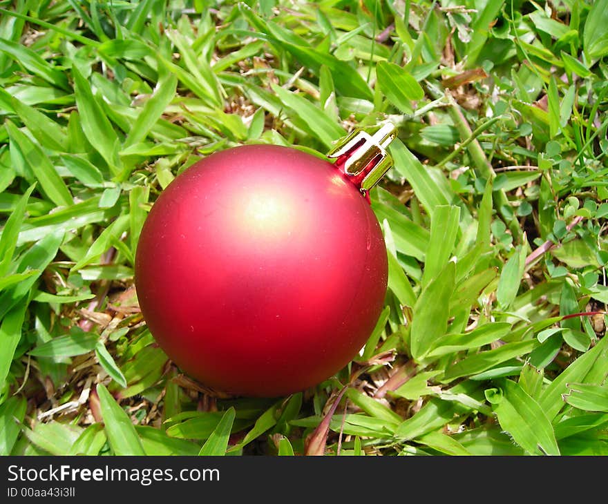 Closeup Christmas Ball Decoration