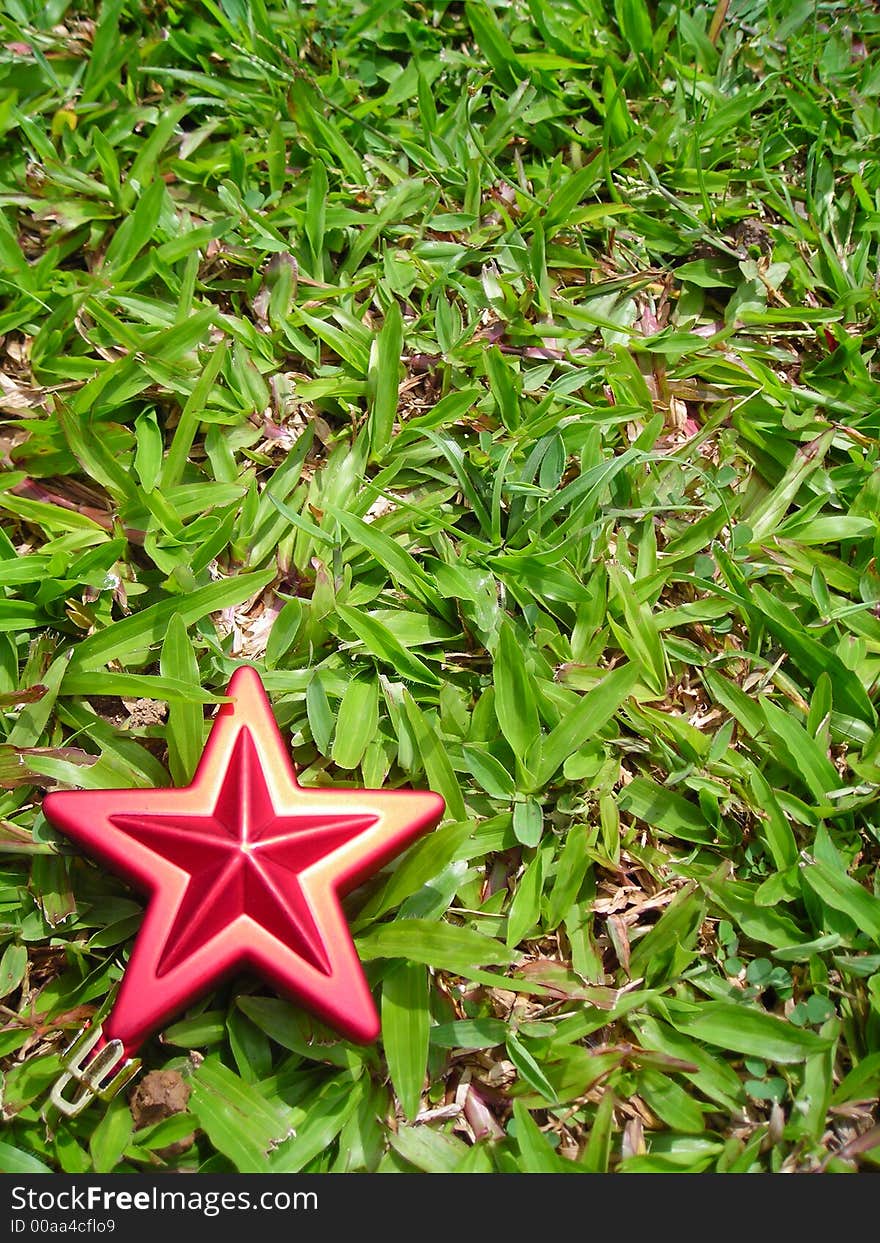 Christmas Star Decoration With Copyspace