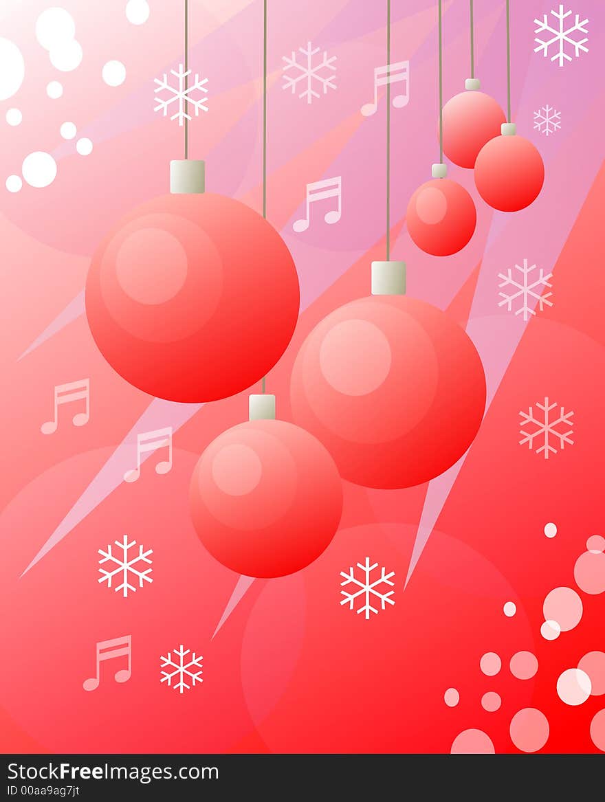 Christmas Balls Red Drawing