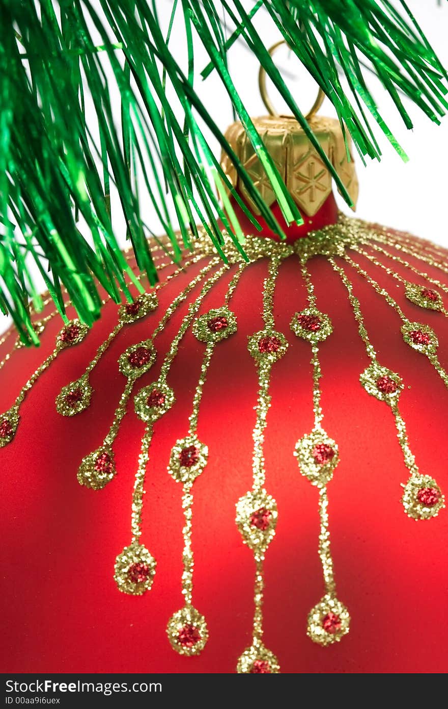 Close up of the christmas decoration. Christmas ball