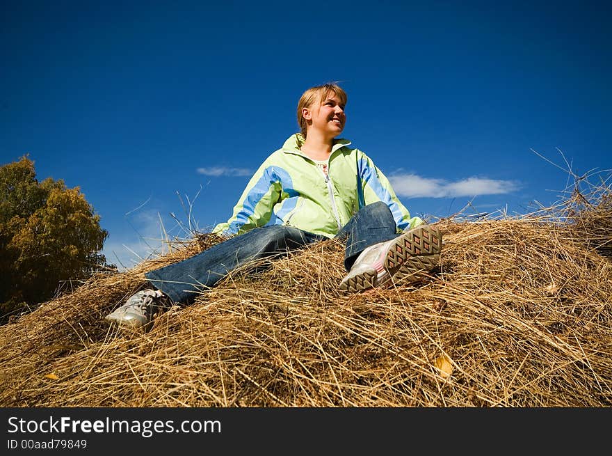 Girl On The Hay