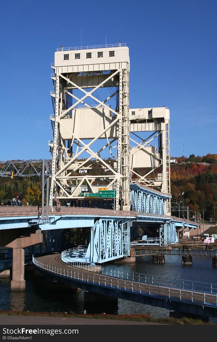 Houghton Vertical lift bridge in michigan upper peninsula