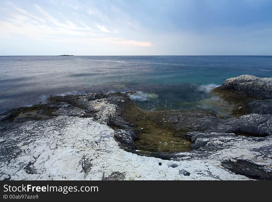 Rocks on coastline