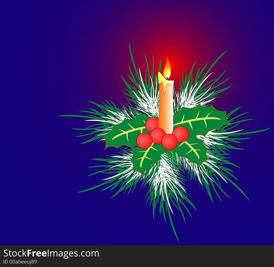 Domestic ornament of a celebratory fur-tree before Christmas or new year. Domestic ornament of a celebratory fur-tree before Christmas or new year