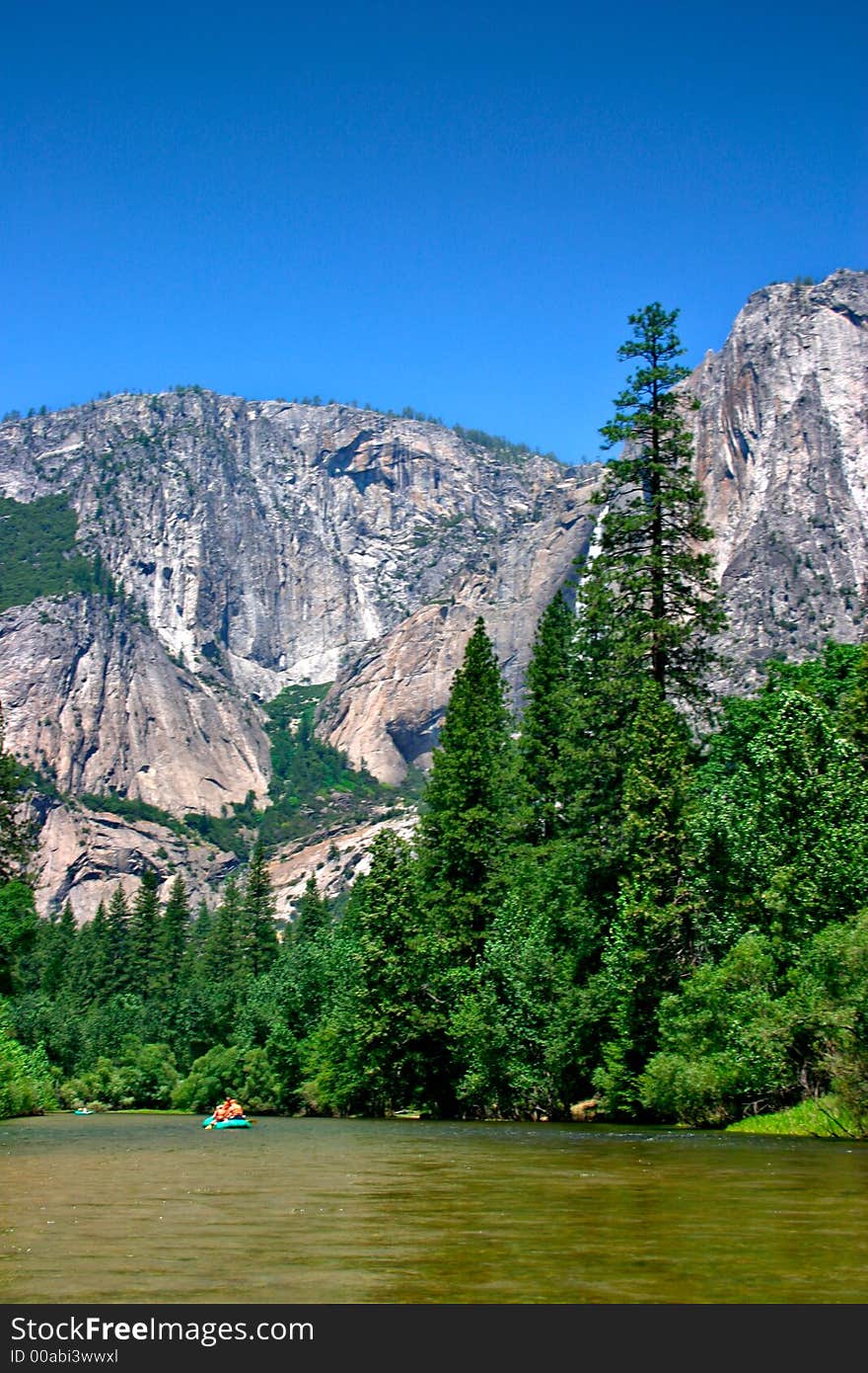 The Yosemite Valley in Yosemite National Park, California. The Yosemite Valley in Yosemite National Park, California