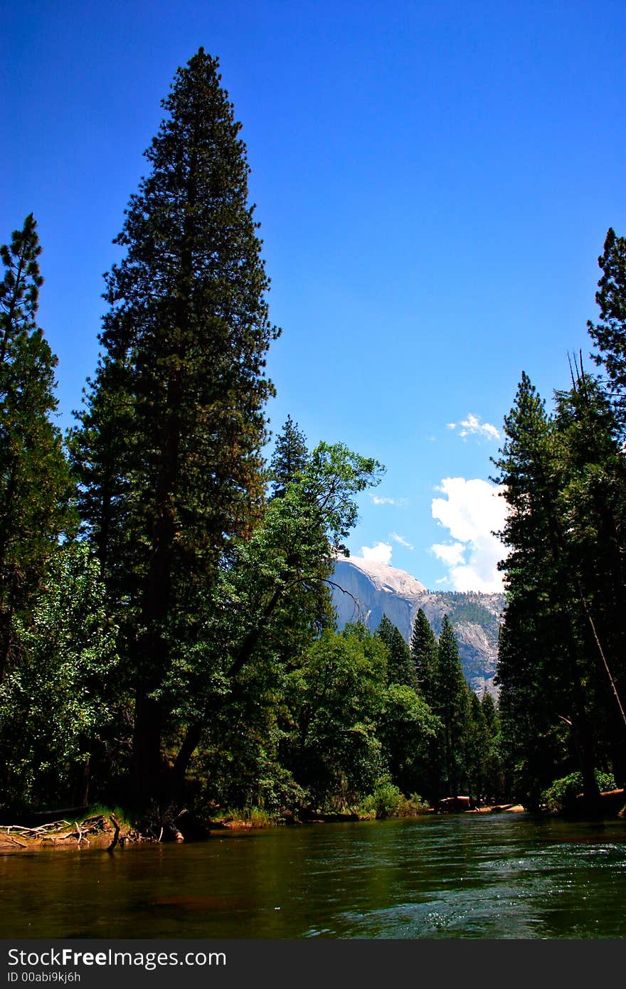 The Yosemite Valley in Yosemite National Park, California. The Yosemite Valley in Yosemite National Park, California