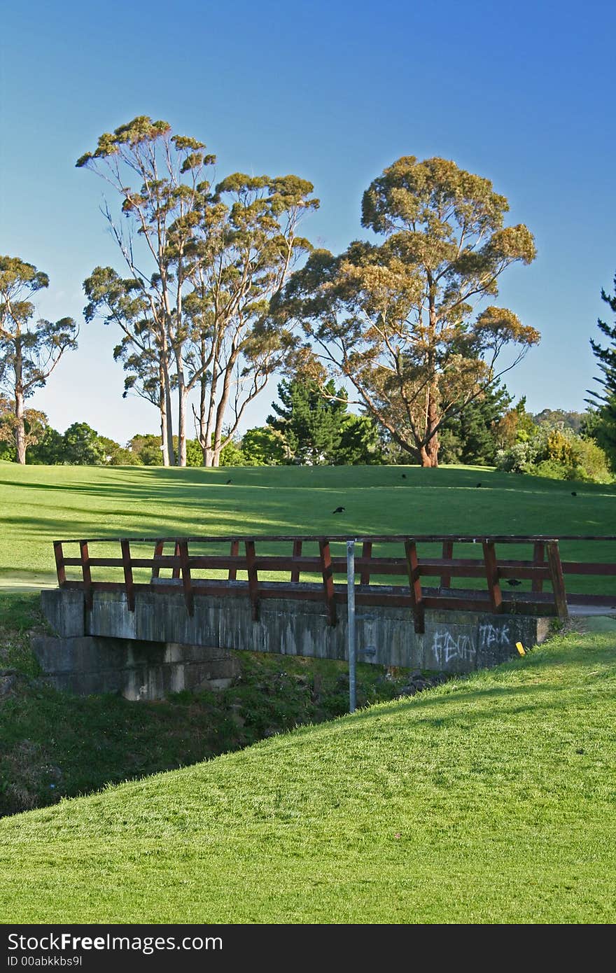 Bridge on a golf course