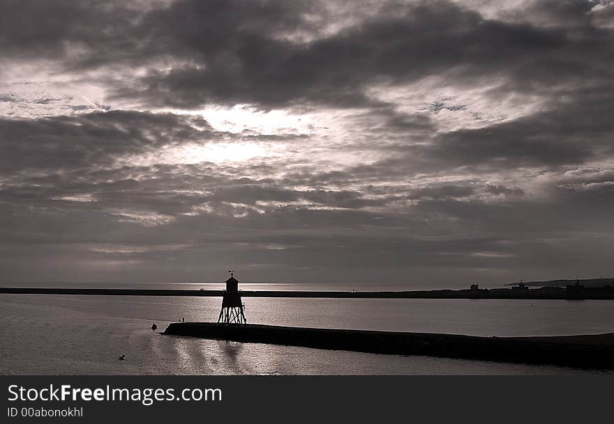 An evening view across the river Tyne. An evening view across the river Tyne