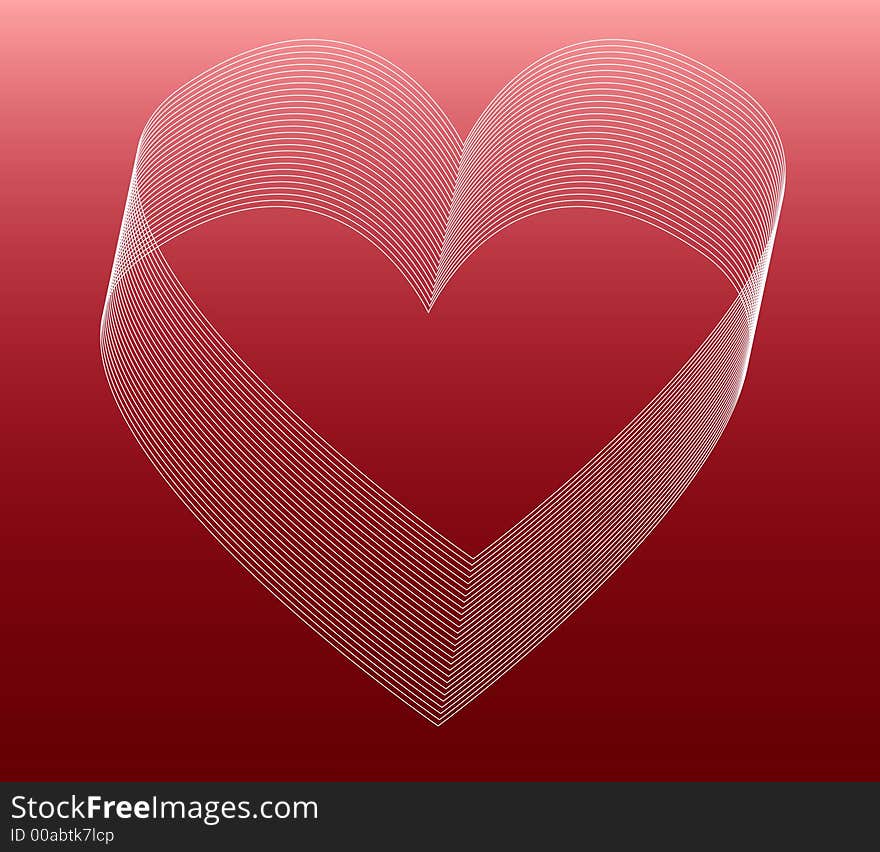 Wavy three dimensional heart illustration eps file available. Wavy three dimensional heart illustration eps file available