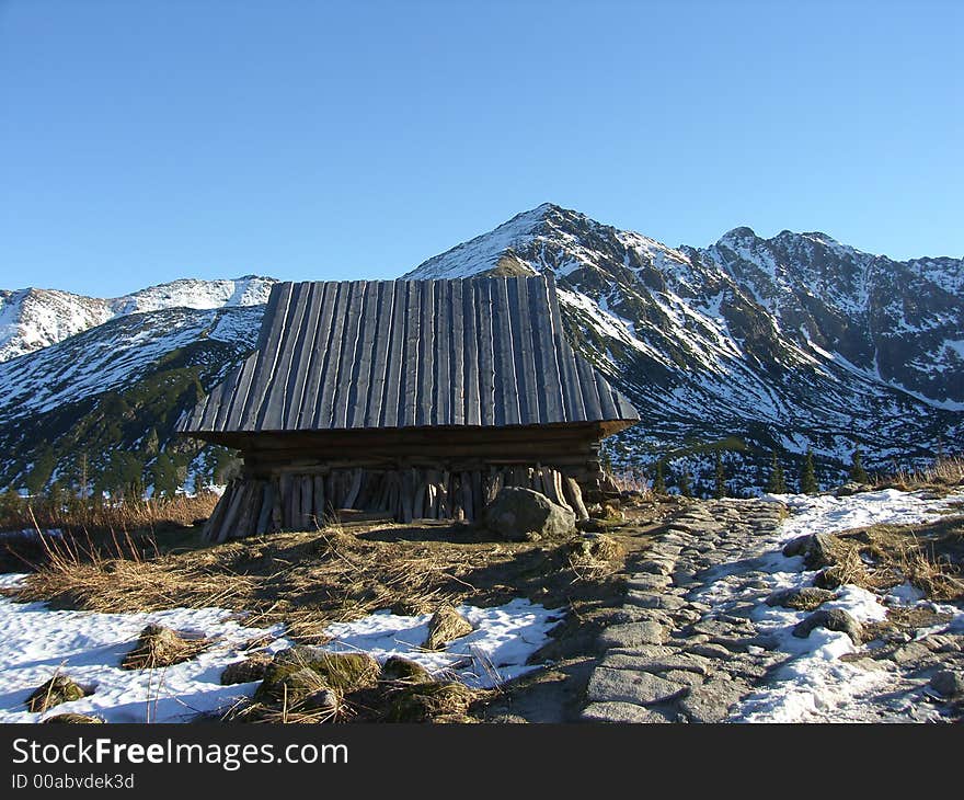 Mountain refuge in national park Tatra , Poland