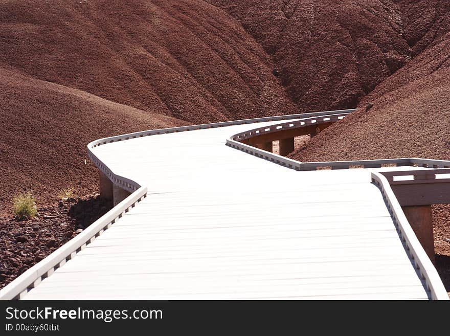 Pathway through the Painted Hills in John Day Oregon