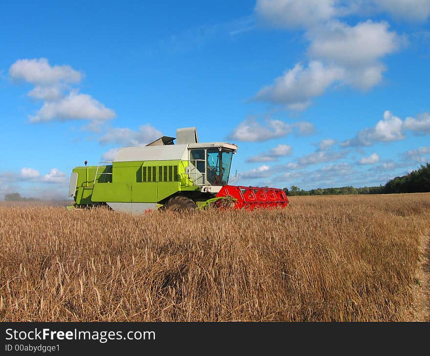 Combine at work2 - harvest time. Combine at work2 - harvest time