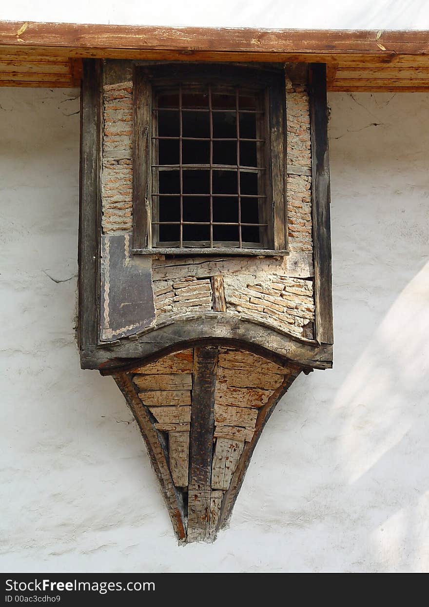 Windows of the ancient building in Plovdiv city, Bulgaria. Windows of the ancient building in Plovdiv city, Bulgaria