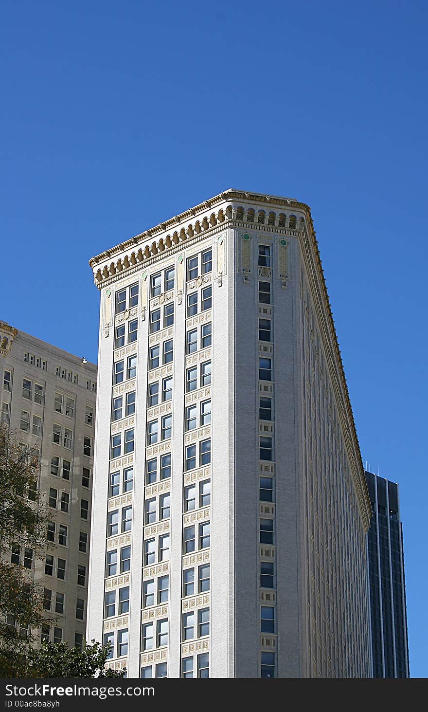 Old Classic office building in downtown area. Old Classic office building in downtown area