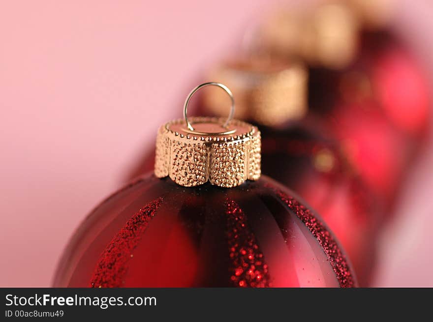 Christmas decoration on pink background