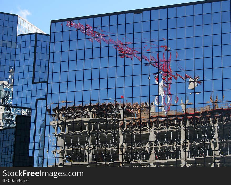 Crane in Glass