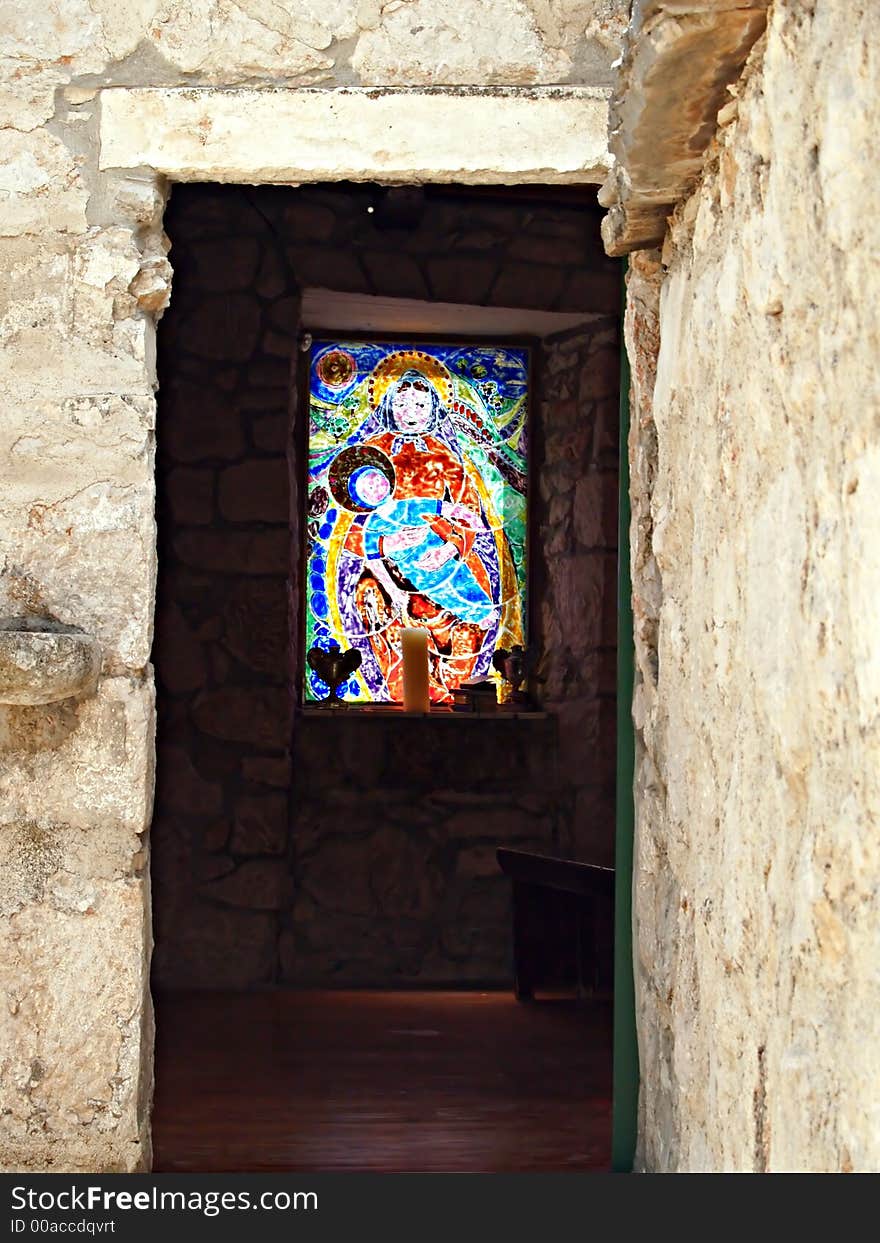 Detail of a very old church in Croatia. Detail of a very old church in Croatia