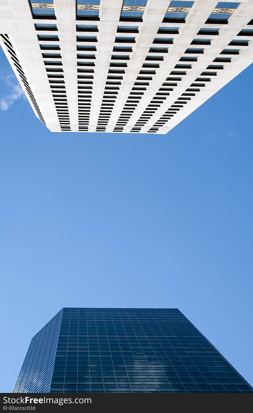 Reflective skyscraper