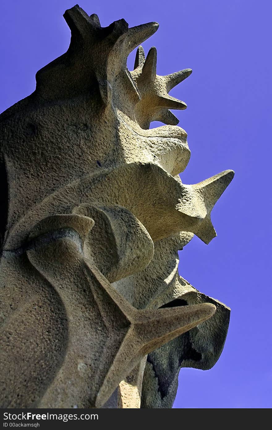 Detailed window of chuch la Sagrada Familia in Barcelona. Detailed window of chuch la Sagrada Familia in Barcelona