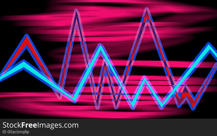 A simple waveform color based abstract background. A simple waveform color based abstract background.