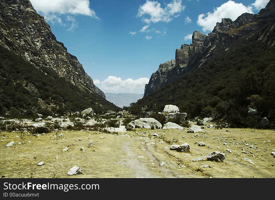 Cordilleras mountain landscape in Peru