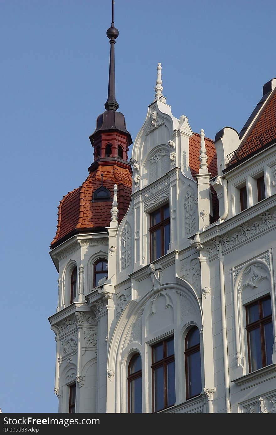 A turn-of-the-century historicist facade in the Saxon town of Goerlitz, on the German-Polish border. A turn-of-the-century historicist facade in the Saxon town of Goerlitz, on the German-Polish border.