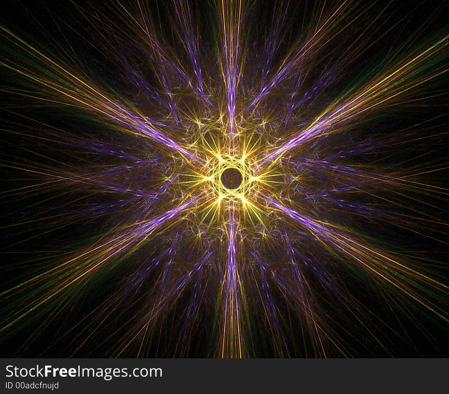 Fractal abstract - colored star, background, texture, wallpaper