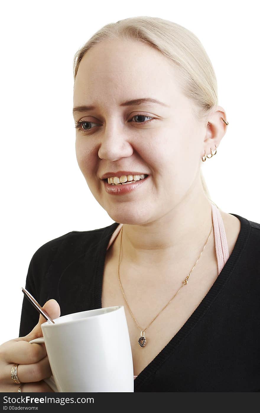 Girl with coffee cup