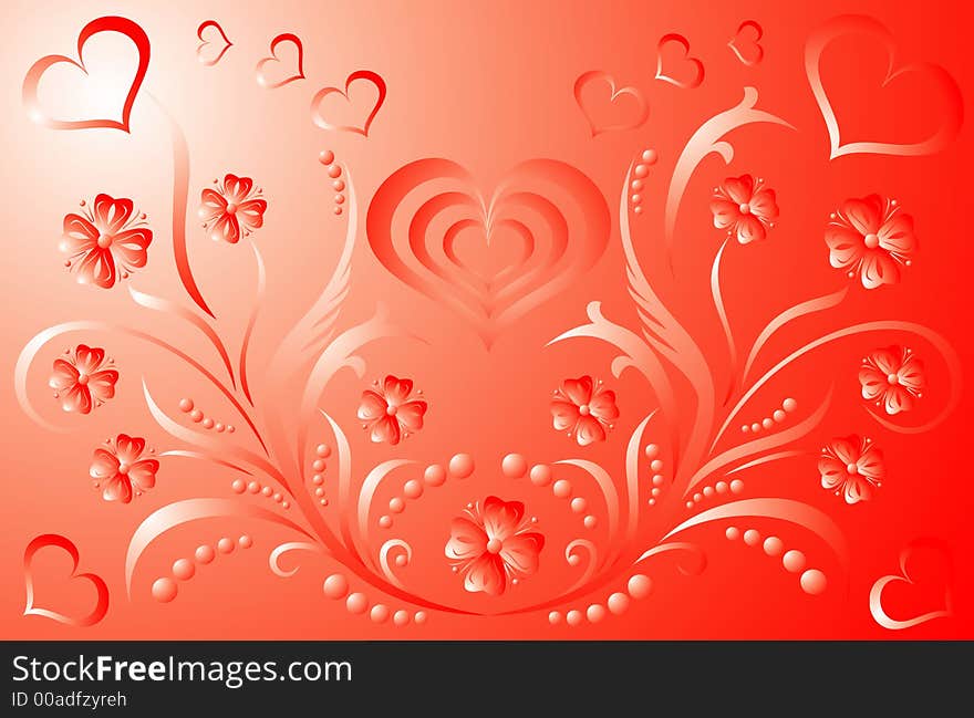 Valentine Background, Vector Illustration