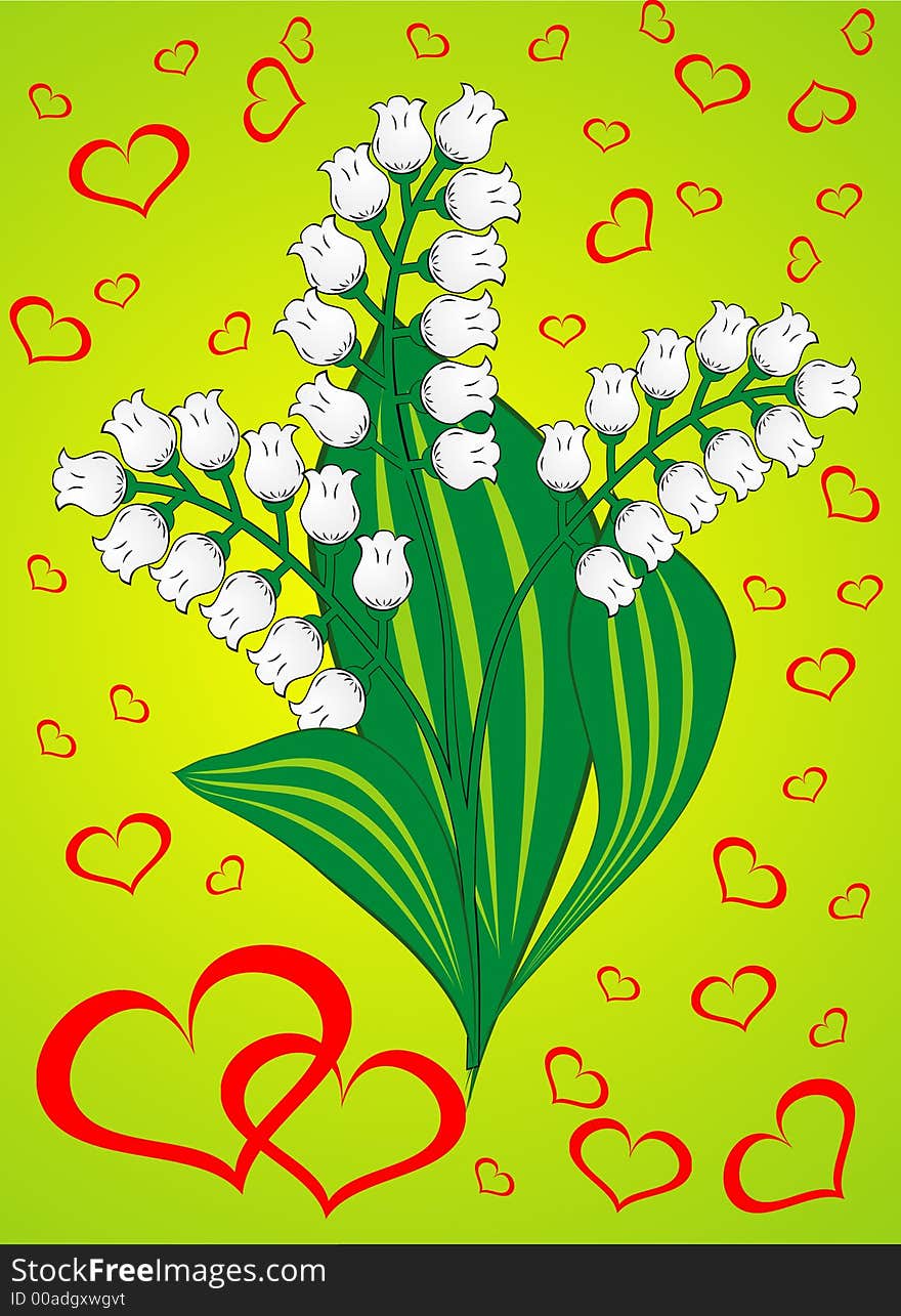 Celebratory bright background for the Valentine's day. Celebratory bright background for the Valentine's day