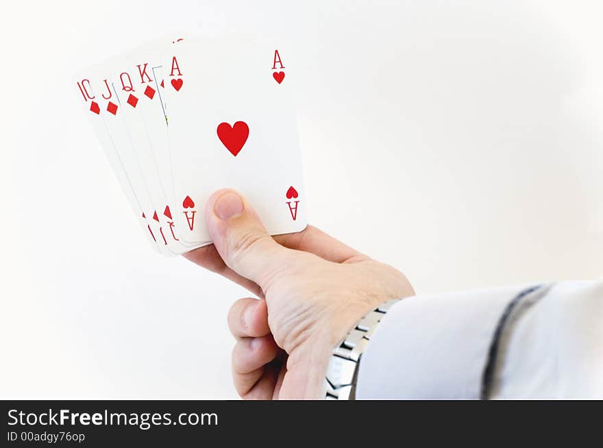 Concept image of business man taking a gamble. Concept image of business man taking a gamble