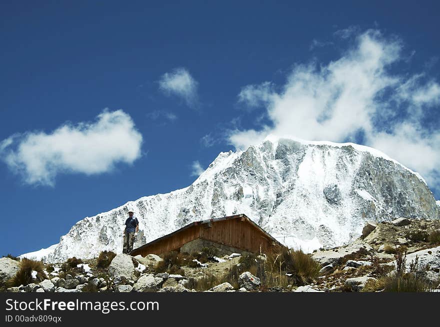 Climber And Mountain