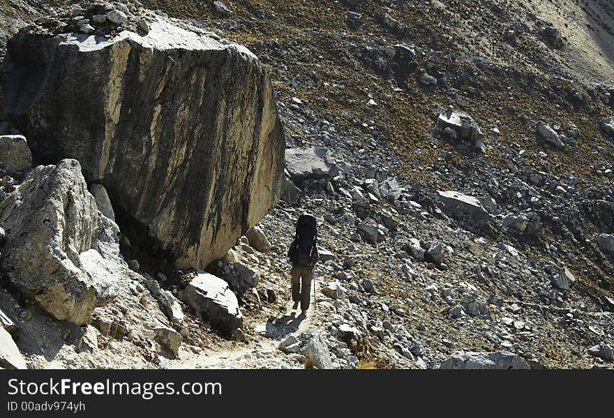 Going mountaineer on Ishinca trek. Going mountaineer on Ishinca trek