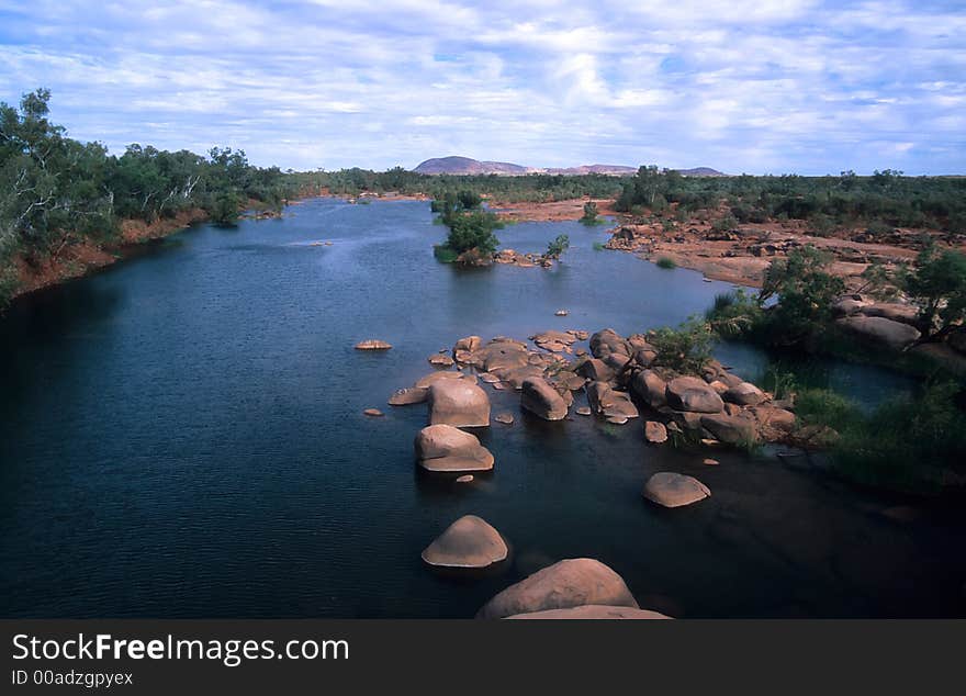 Stones in a australien river