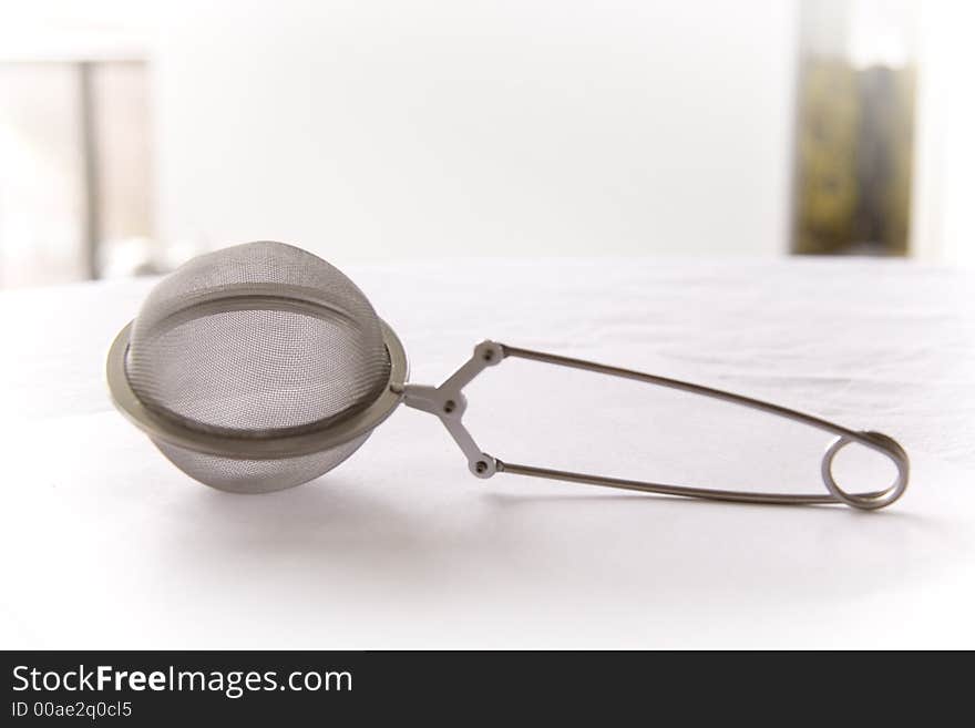 Mesh Balls Pincer Spoon on white background