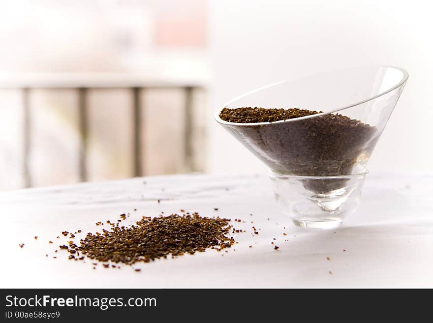 Kuqiad Mai Wheat Tea leaves on white background