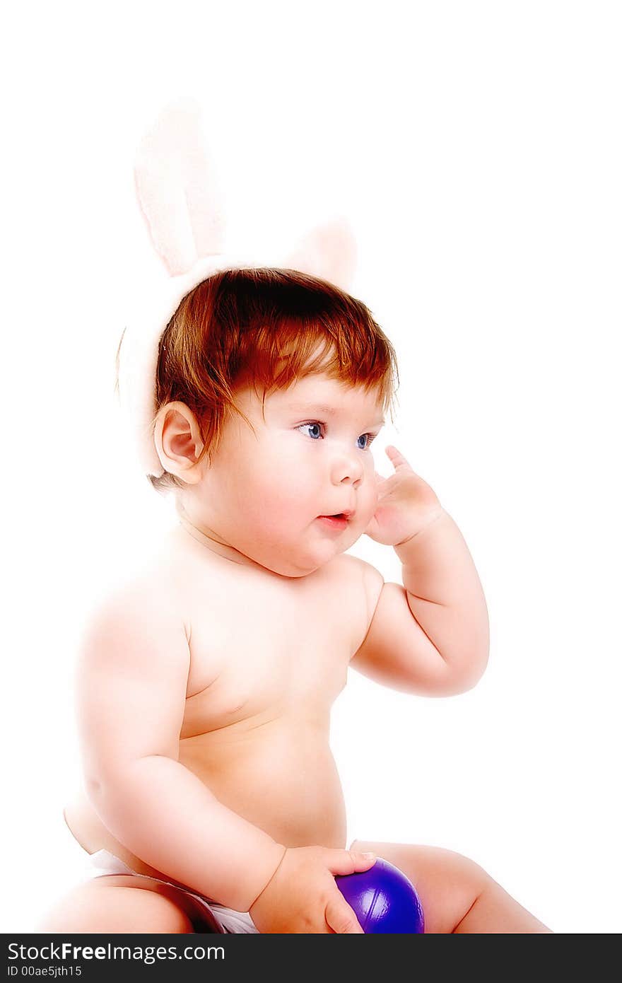 Beautiful baby. Shot in studio. Isolated on white. Beautiful baby. Shot in studio. Isolated on white.