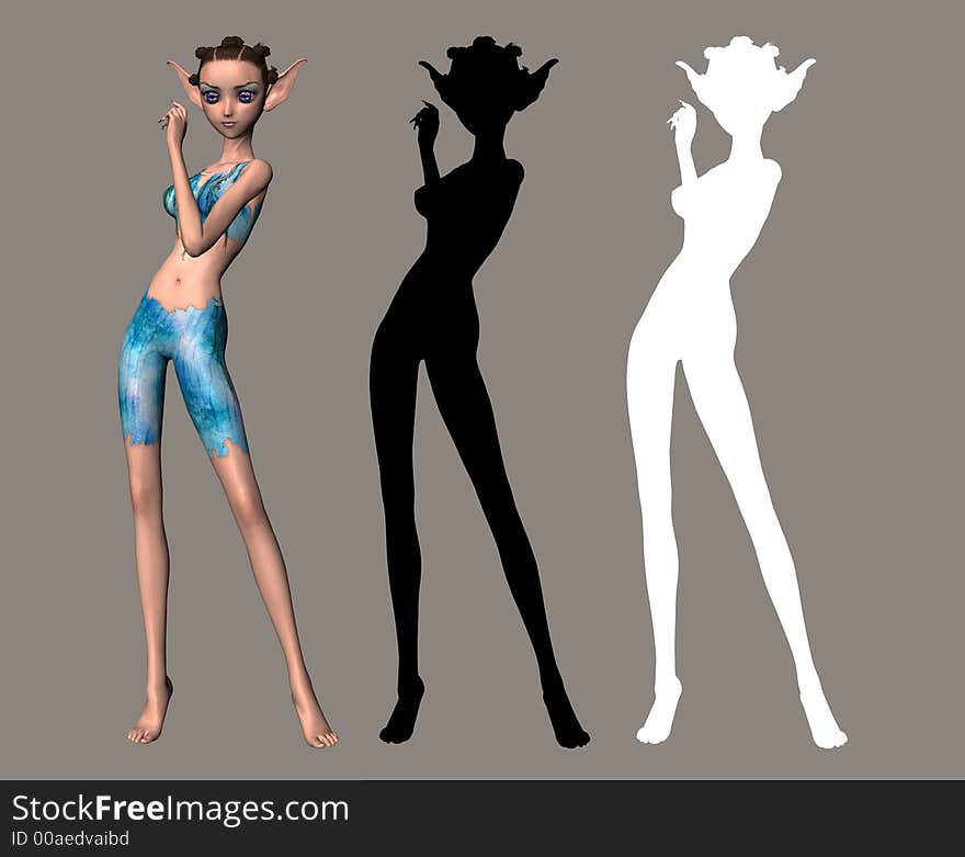 Digital figure for your artistic creations. Digital figure for your artistic creations