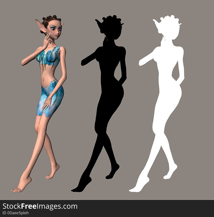 Digital figure for your artistic creations. Digital figure for your artistic creations