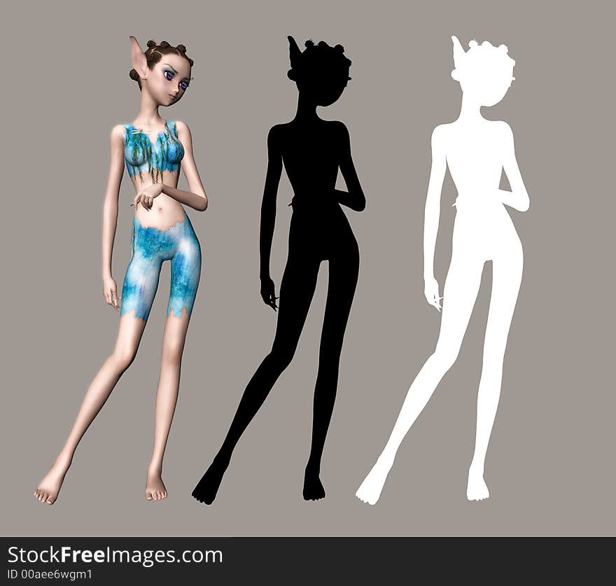 Digital figure for your artistic creations. Digital figure for your artistic creations