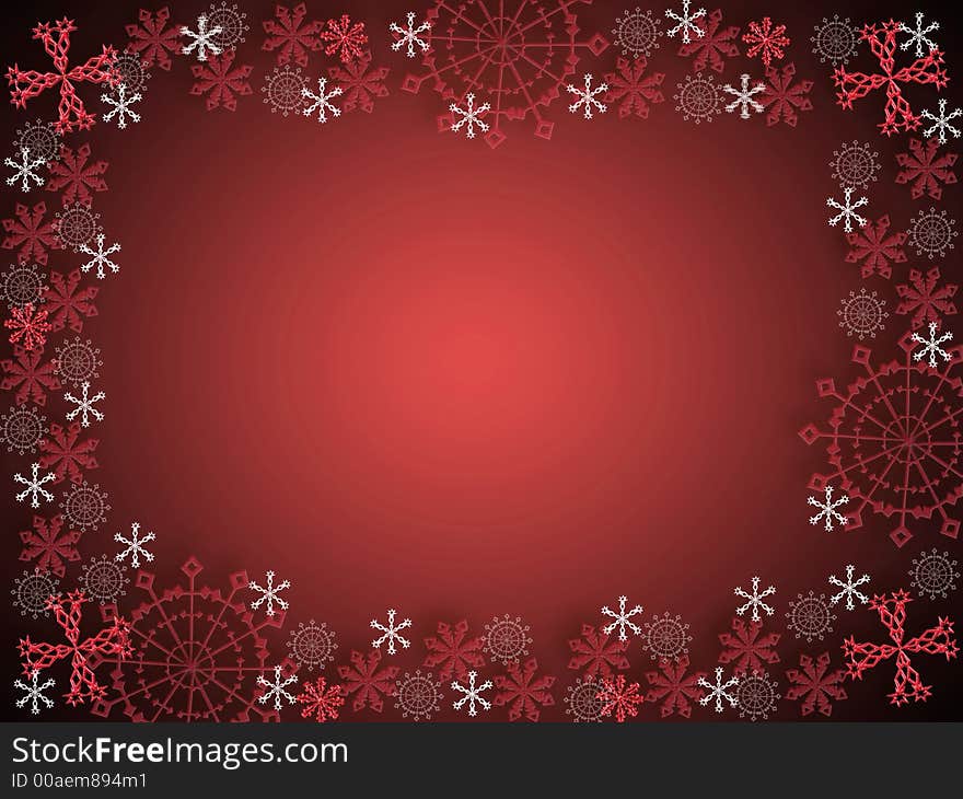 Computer generated illustration of snowflakes background. Computer generated illustration of snowflakes background