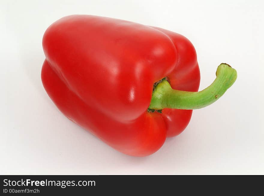 Red sweet bell peppers. Isolated on White. Red sweet bell peppers. Isolated on White.