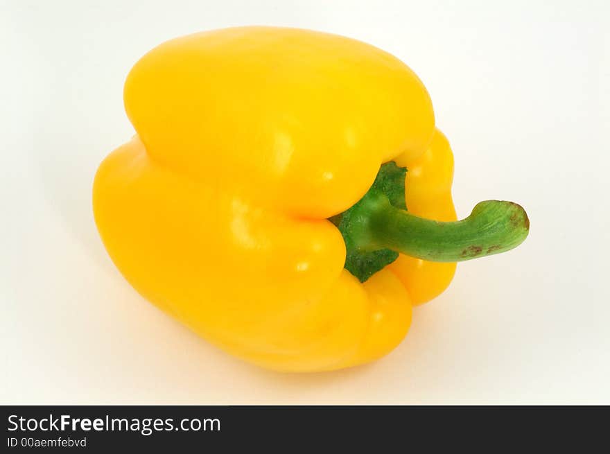 Yellow sweet bell peppers. Isolated on White. Yellow sweet bell peppers. Isolated on White.