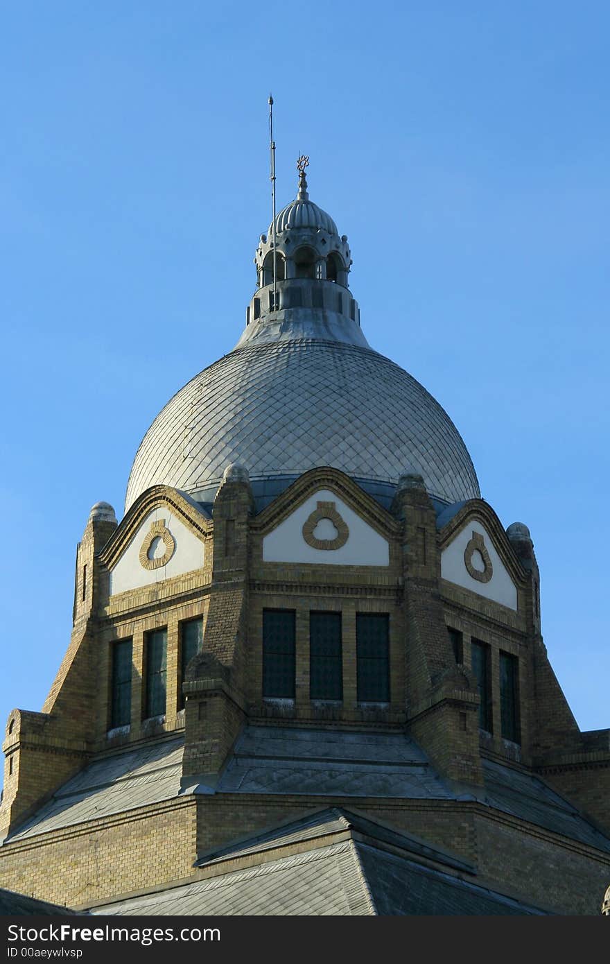 Roof top of synagogue on the sunny day. Roof top of synagogue on the sunny day