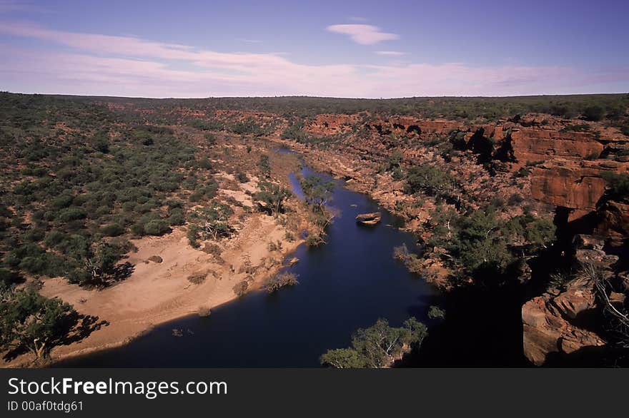 Gorge from the murchison river west-australia. Gorge from the murchison river west-australia