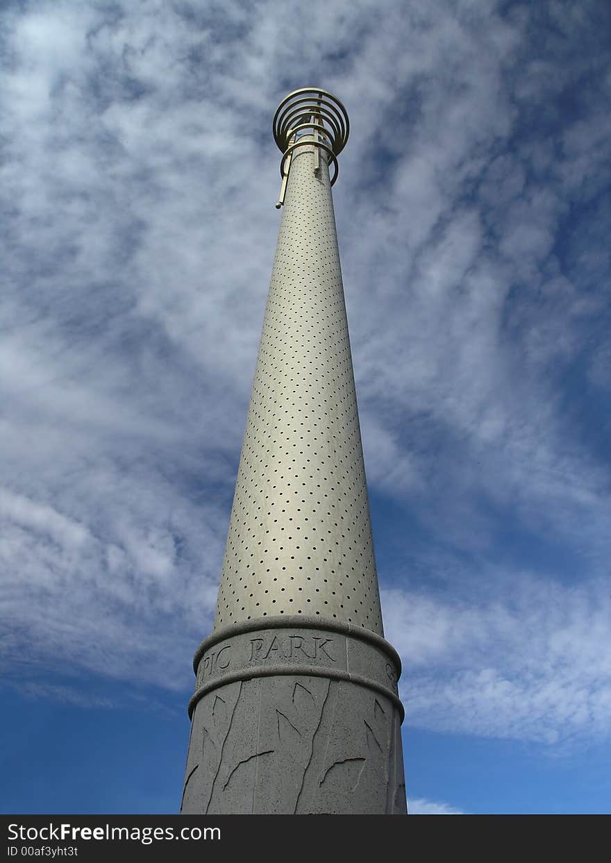 Centennial Park Column against blue sky, Atlanta Georgia