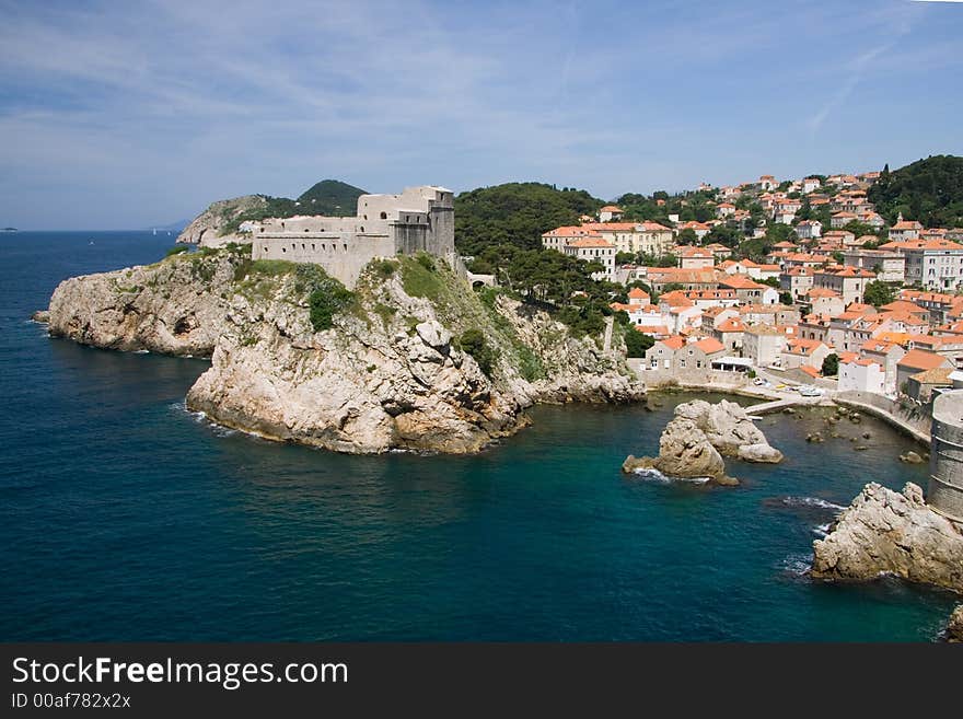 This medieval fortress guards the northern side of the Croat city of Dubrovnik. This medieval fortress guards the northern side of the Croat city of Dubrovnik.