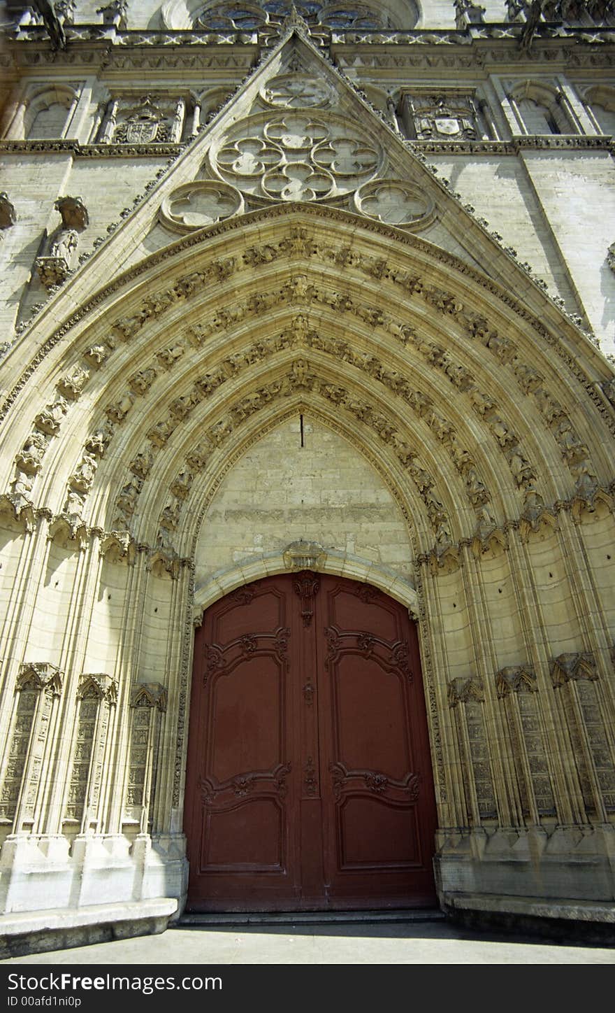 Portal of St Jean' s Cathedral, Lyon, France. Portal of St Jean' s Cathedral, Lyon, France