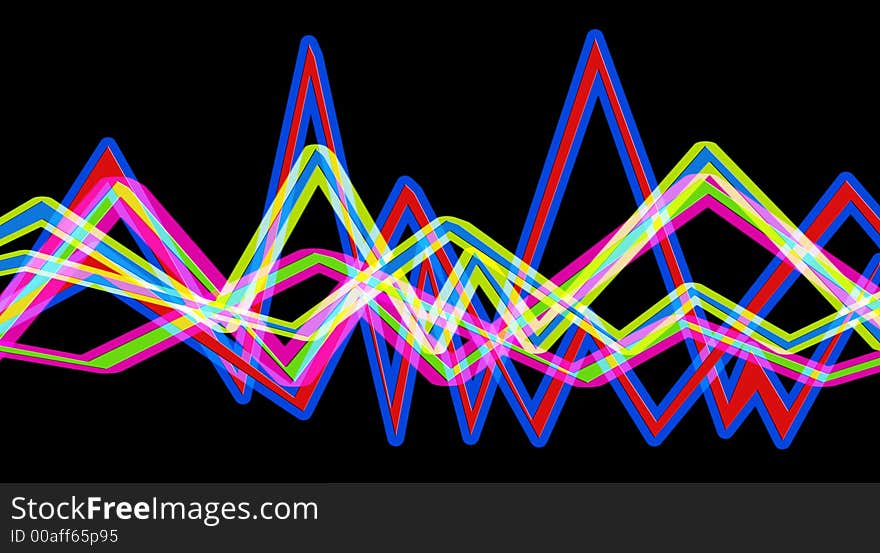 A simple waveform color based abstract background. A simple waveform color based abstract background.