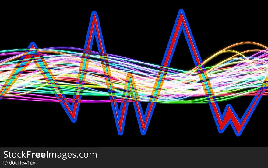 A simple waveform color based abstract background. A simple waveform color based abstract background.